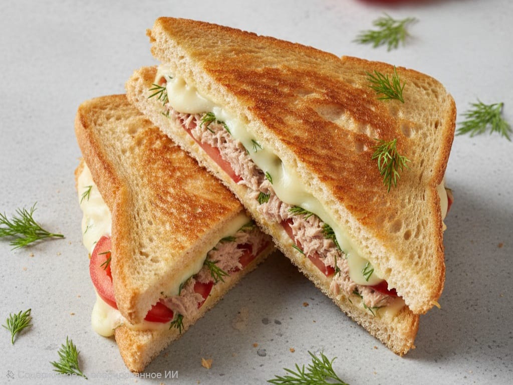 Бутерброды с тунцом и сыром