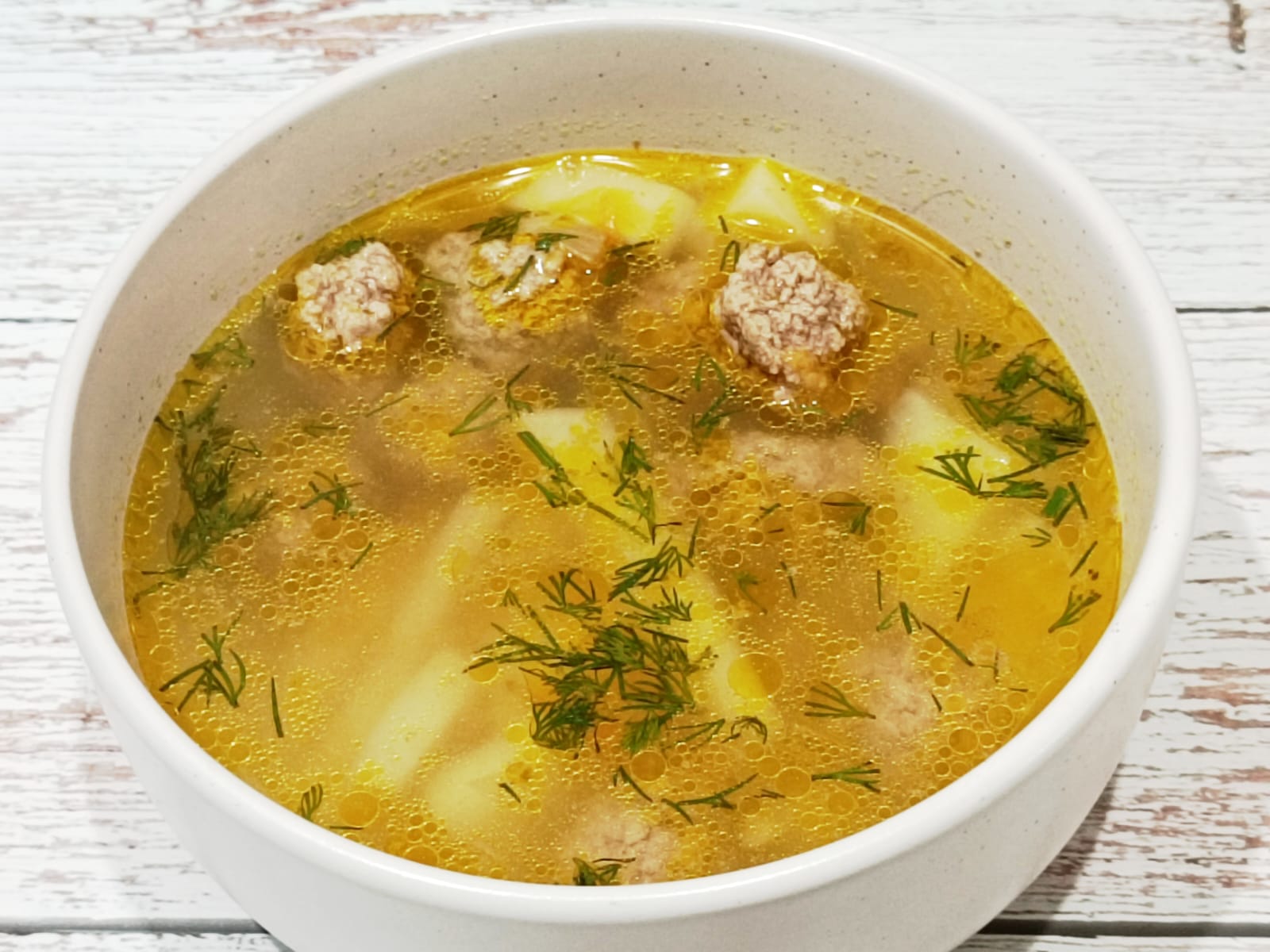 Суп с фрикадельками